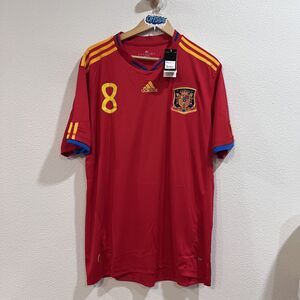 ** SEE VID ** Retro Spain 2010 #8 XAVI Home  Jersey  XXL